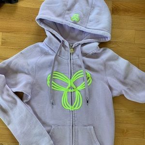 Lilac and neon green TNA sweater